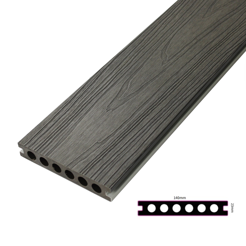 WPC Decking Dark Gray SI02 140*23mm (Lustrous Collection) 